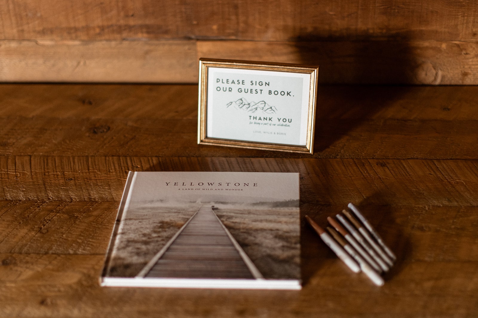 Yellowstone National Park wedding guest book